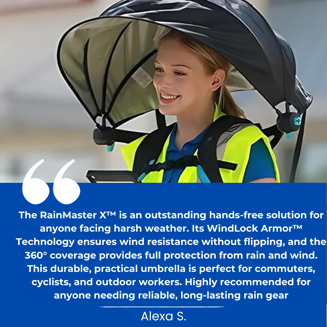 RainMaster X™ - Hands-free Umbrella