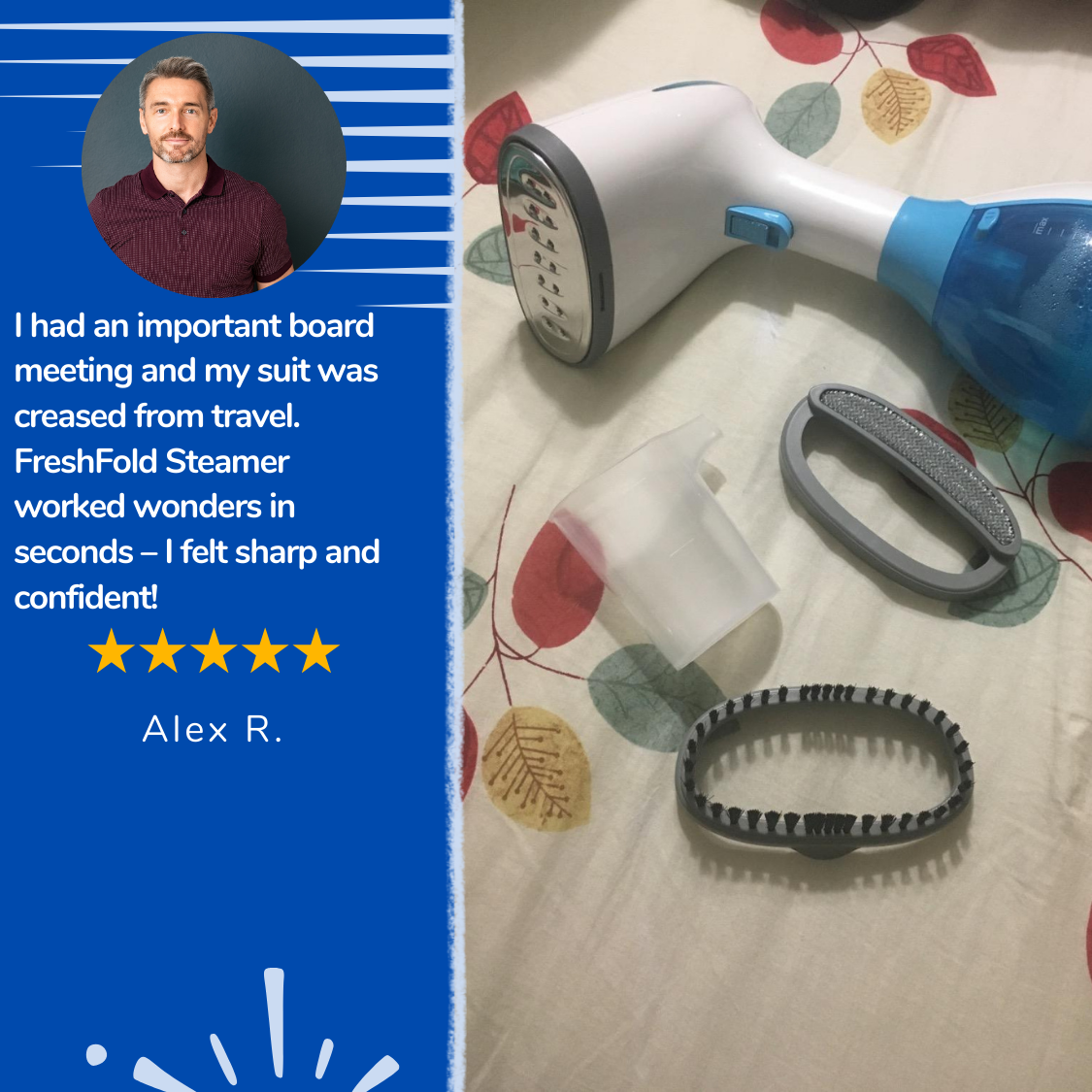 FreshFold Steamer™ - Handheld Steamer