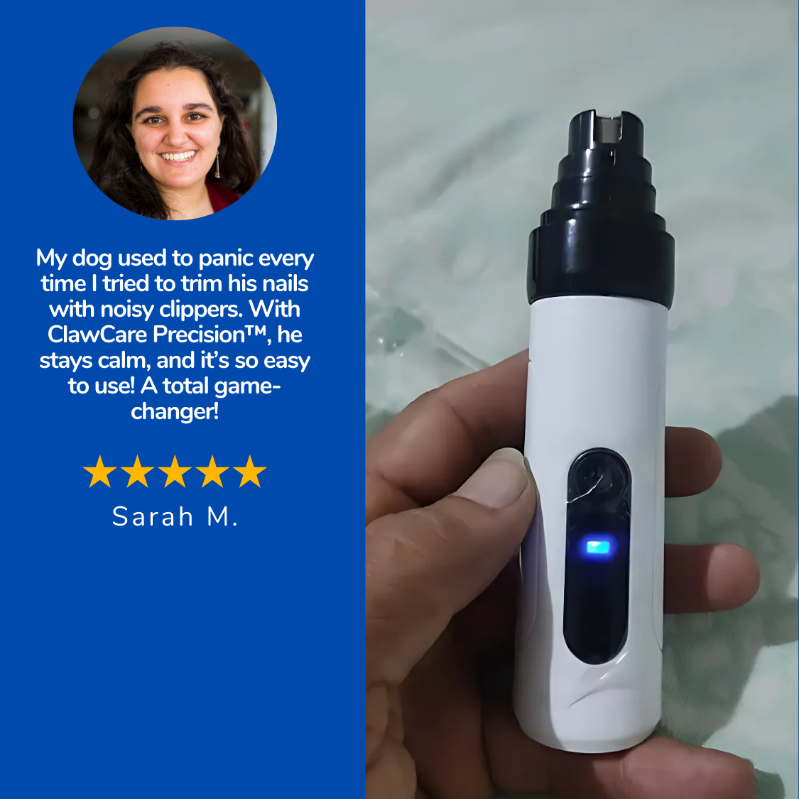 ClawCare Precision™ - Pet Nail Grinder