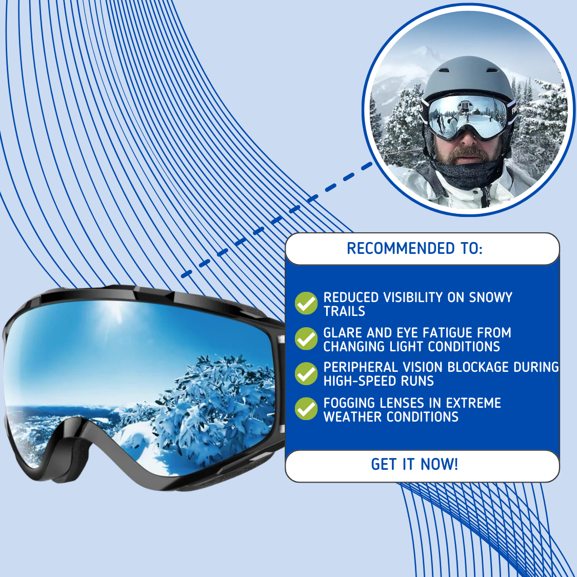 SnowLens Ultra™ - Ski Goggles