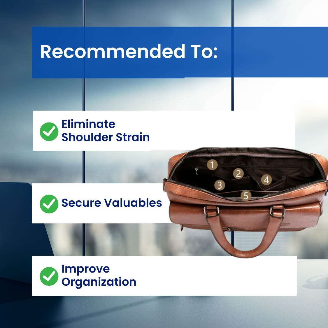 AscendCarrier™ - Leather Briefcase