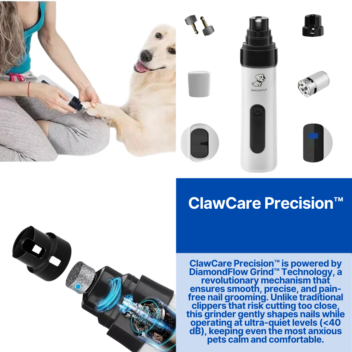 ClawCare Precision™ - Pet Nail Grinder
