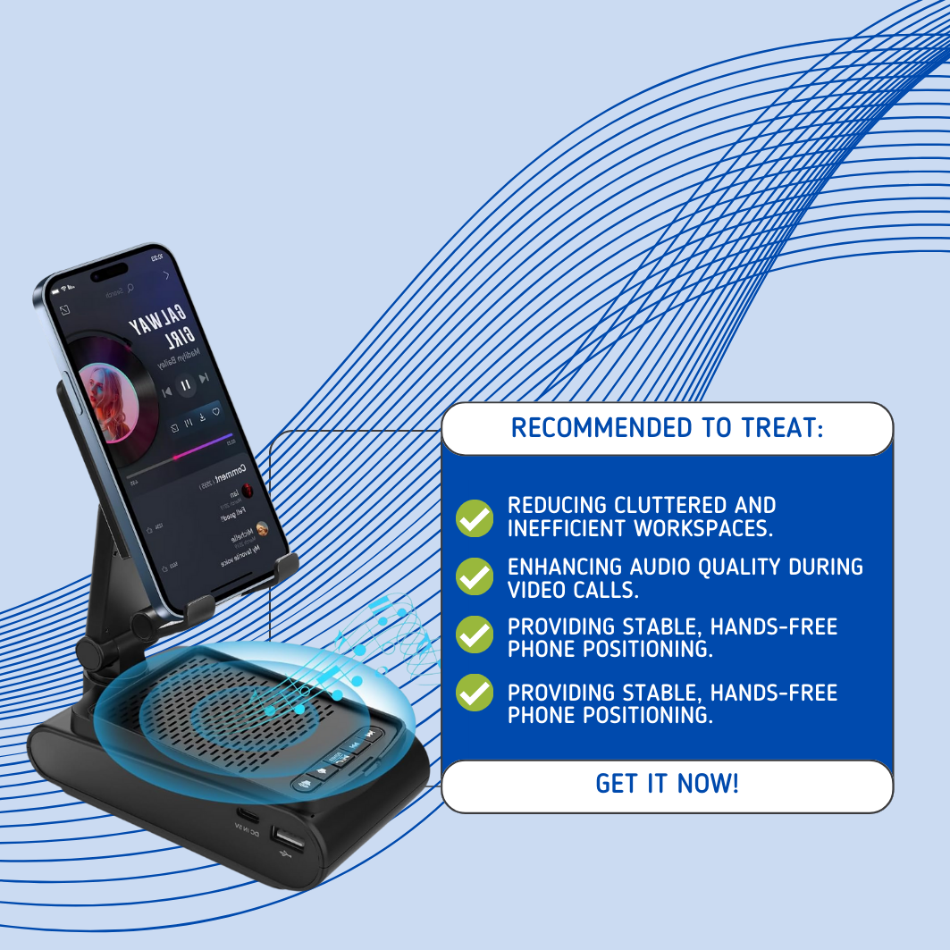 EchoDock Pro™ - Cell Phone Atand With Bluetooth Speaker