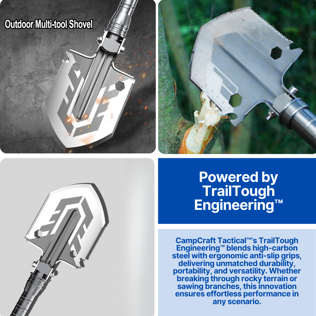 CampCraft Tactical™ - Folding Camping Shovel