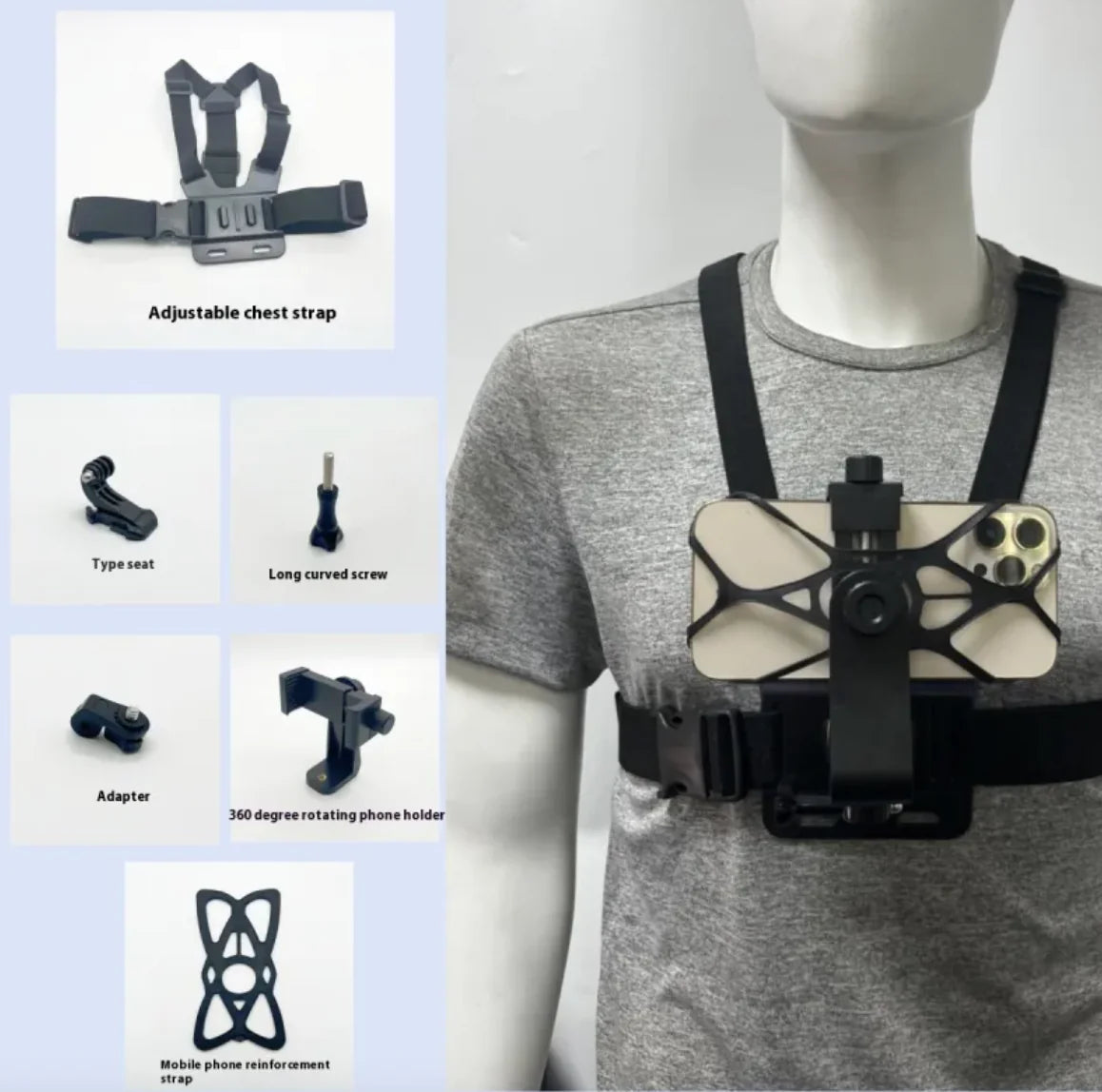 CaptureClutch™ - Phone Chest Strap