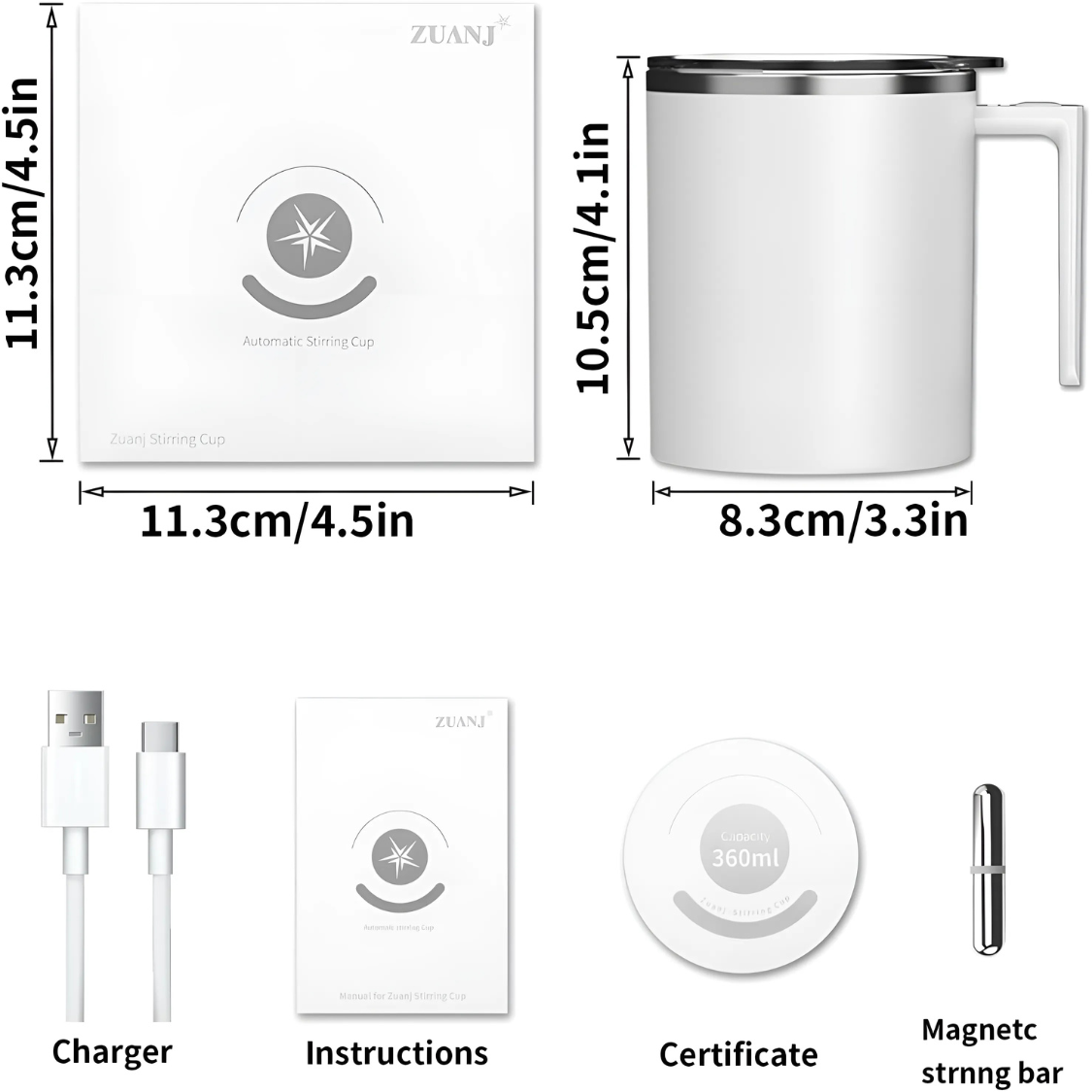 FusionFlow Mug™ - Self-Stirring Mug