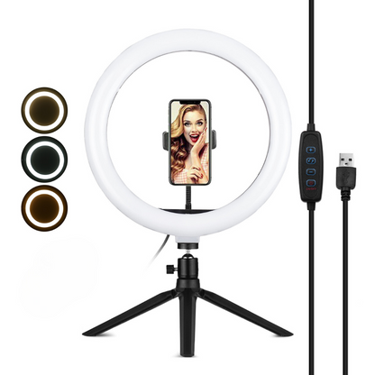 Ring Light Tripod With Phone Holder & Remote Shutter