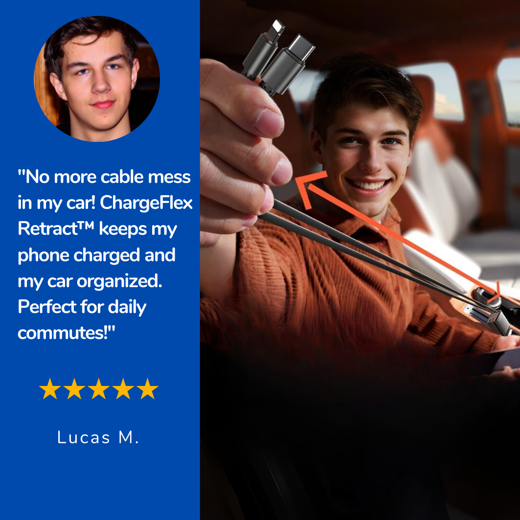 ChargeFlex Retract™ - Car phone charger