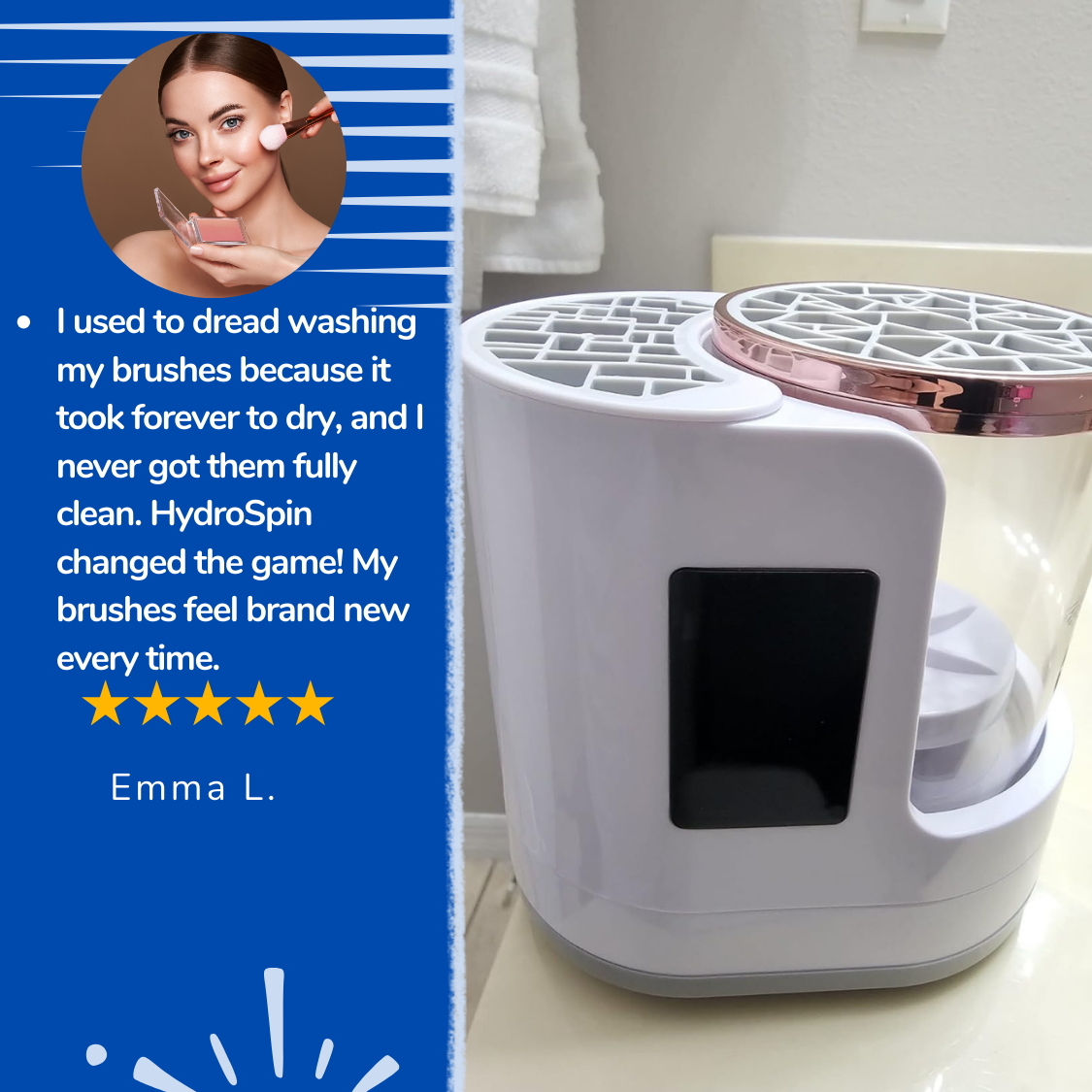 HydroSpin™ - Electric makeup brush cleaner