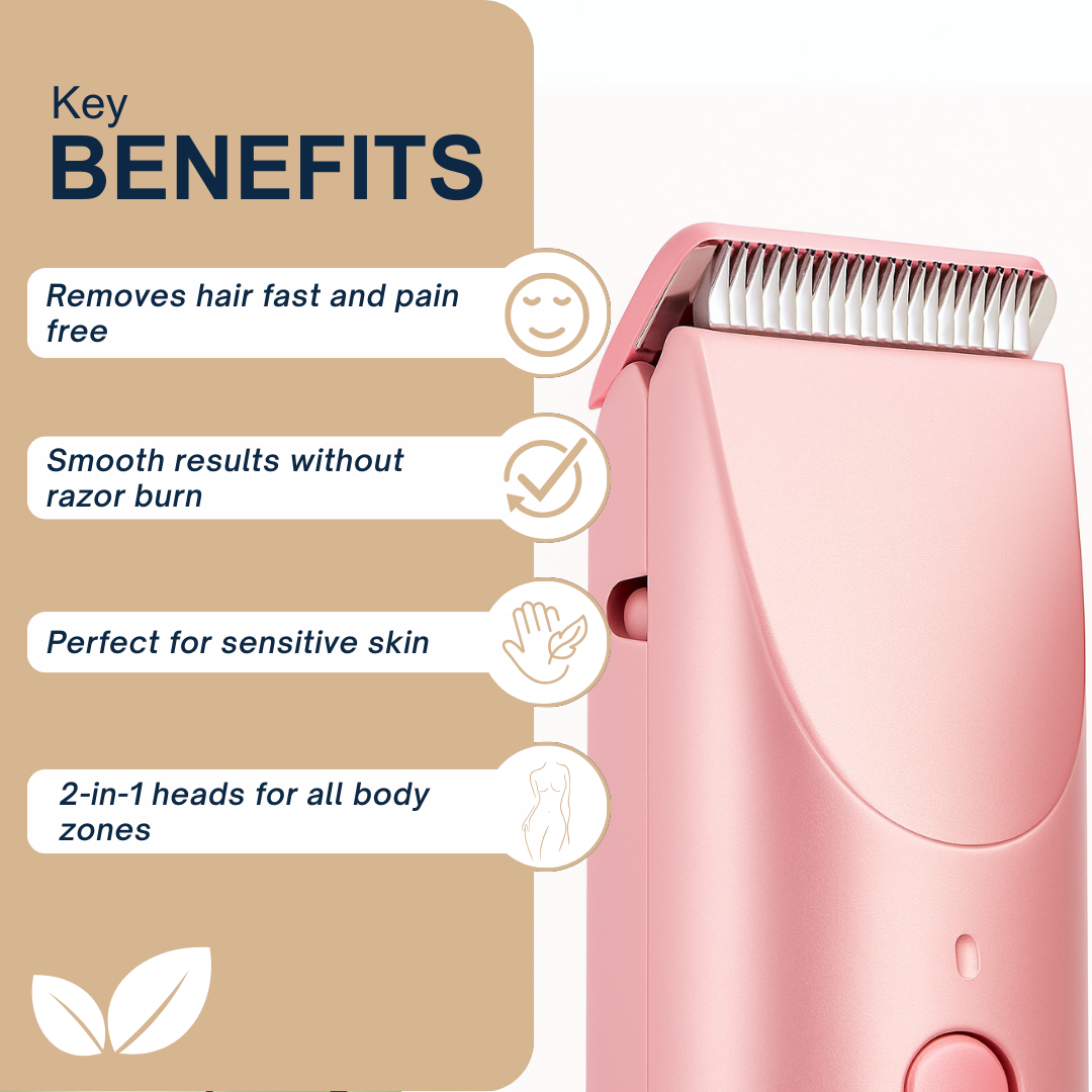 Barely™ - Bikini Trimir,  Body Shaver & Hair Remover for Smooth