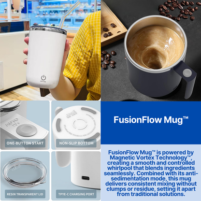 FusionFlow Mug™ - Self-Stirring Mug