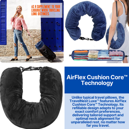 TravelNest Luxe™ - Travel Pillow