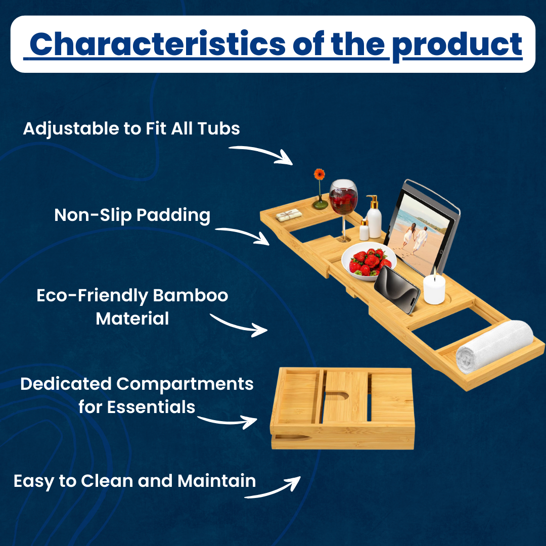 SpaCaddy Max™ - Bathtub tray