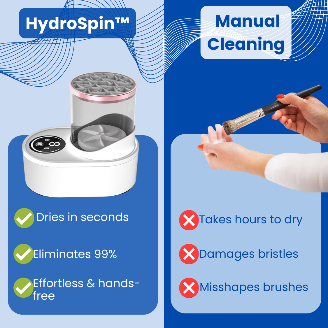 HydroSpin™ - Electric makeup brush cleaner