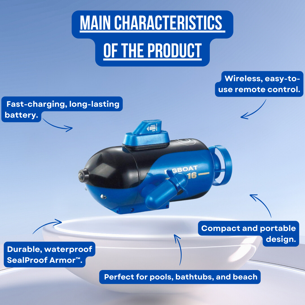 AquaCharge Scout™ - Remote Control Submarine