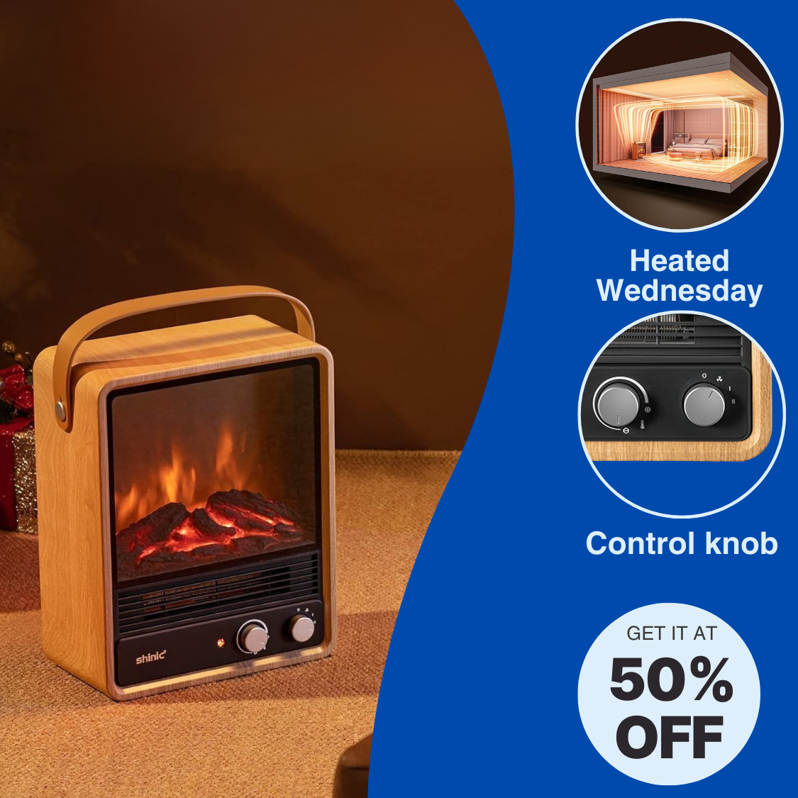 HearthEase™ Electric Heater - Fireplace Heater