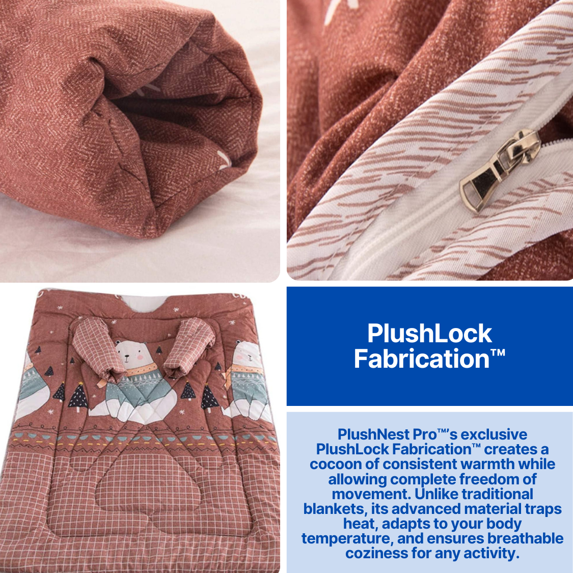 PlushNest Pro™ - Wearable Blanket