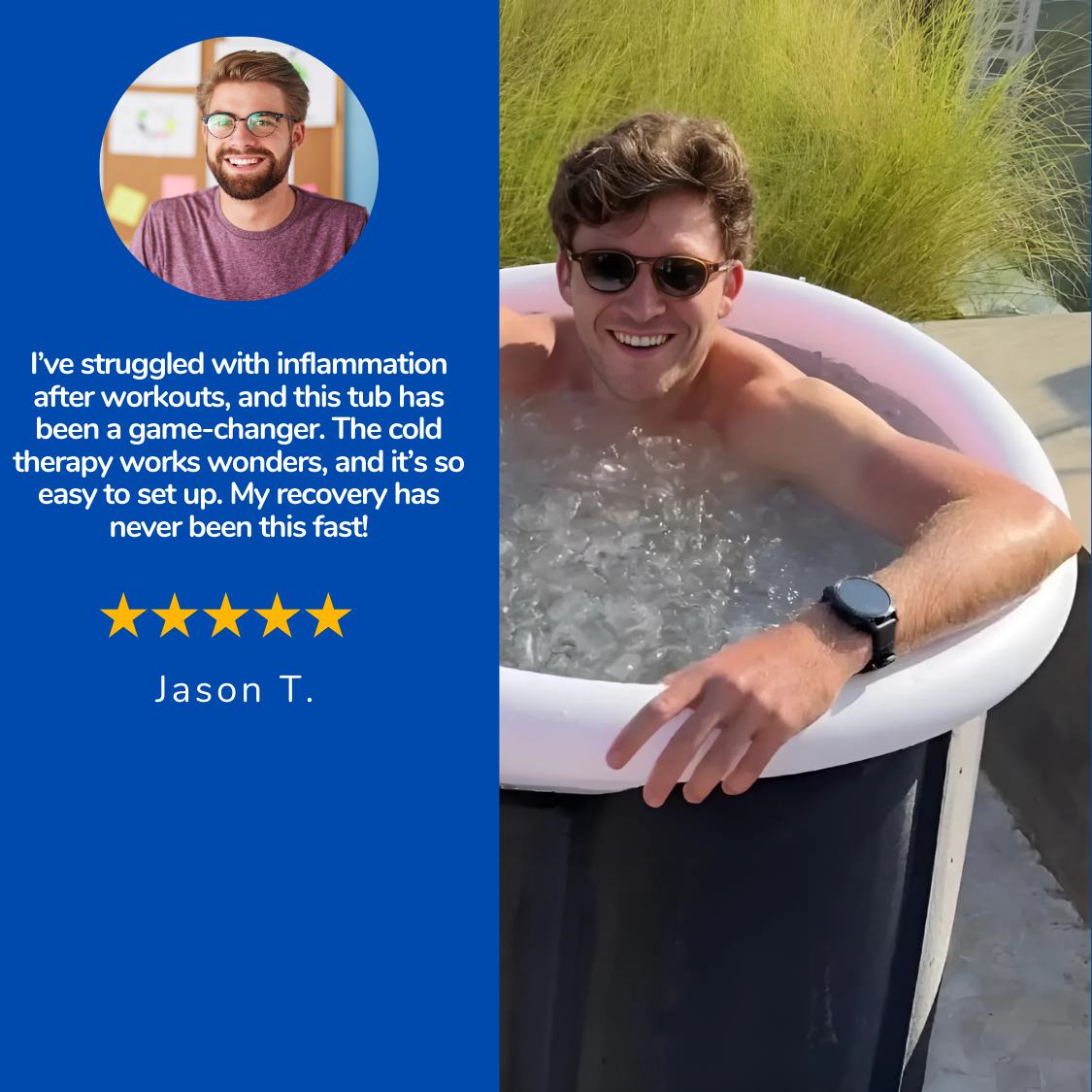 EnduraChill Tub™ -  Ice Bath Tub  -  Portable Ice Bath