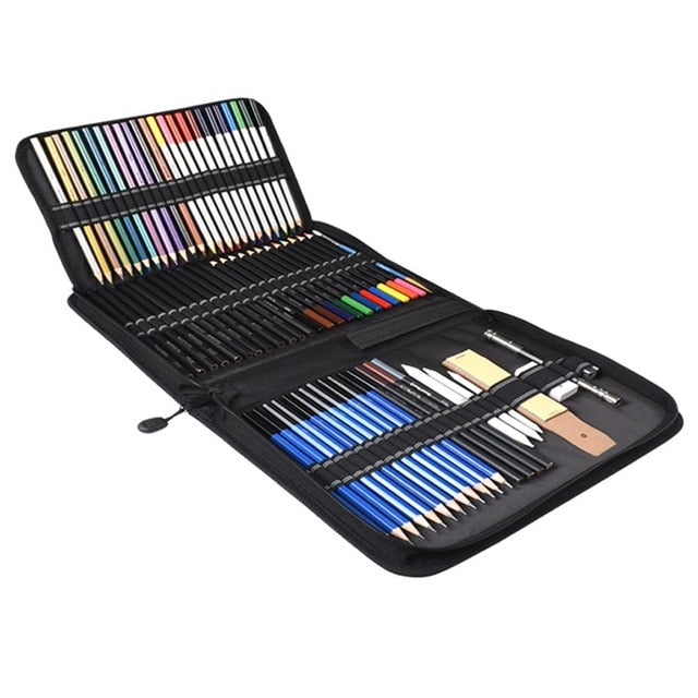 ProDraw™- Sketch Drawing Color Pencil Set Charcoal Art Brush Set 72 Piece Painting Set