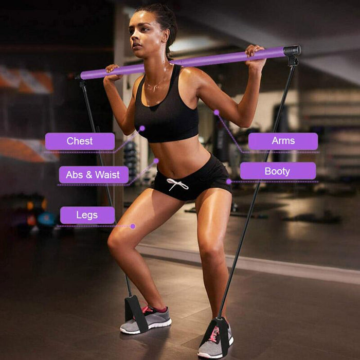 Home Workout Toning Bar With Resistance Bands