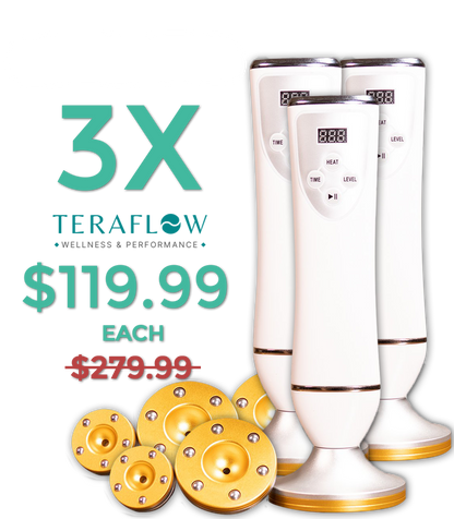 3x TeraFlow™ 3 in 1 Electric Gua Sha Scraping Tool