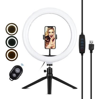 Ring Light Tripod With Phone Holder & Remote Shutter