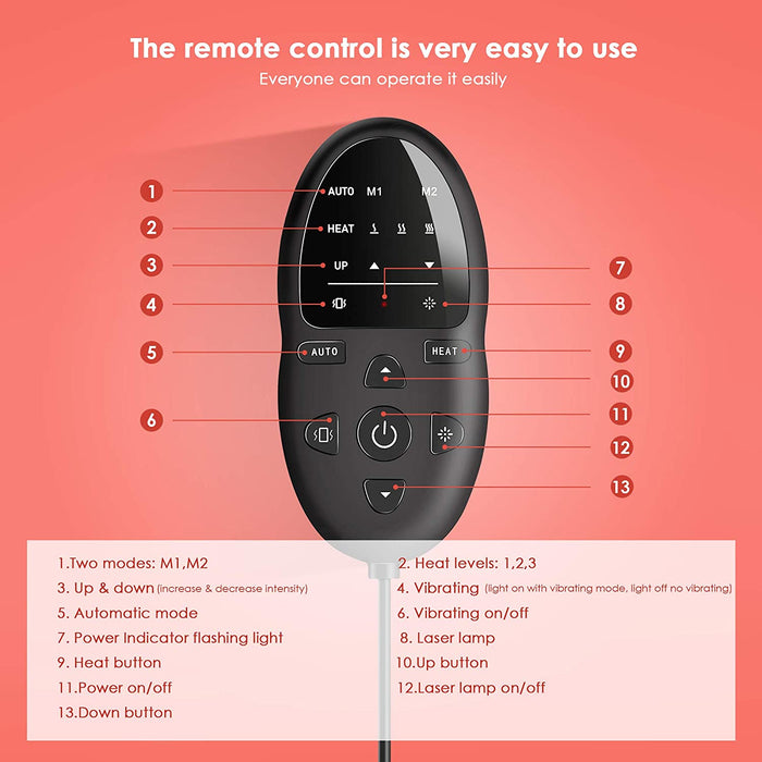 SmartSpine™ Lower Back Stretcher Heated Massager Lumbar Traction Device