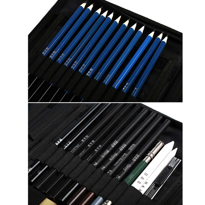 ProDraw™- Sketch Drawing Color Pencil Set Charcoal Art Brush Set 72 Piece Painting Set
