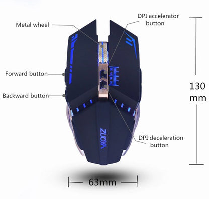 Wired LED Light RGB PC Gaming Mouse