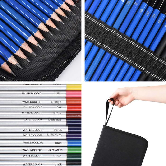 ProDraw™- Sketch Drawing Color Pencil Set Charcoal Art Brush Set 72 Piece Painting Set