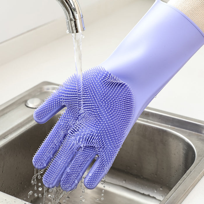 SiliClean Silicone Dishwashing Gloves For Cleaning 3 in 1 Magic — Golden  Shop®