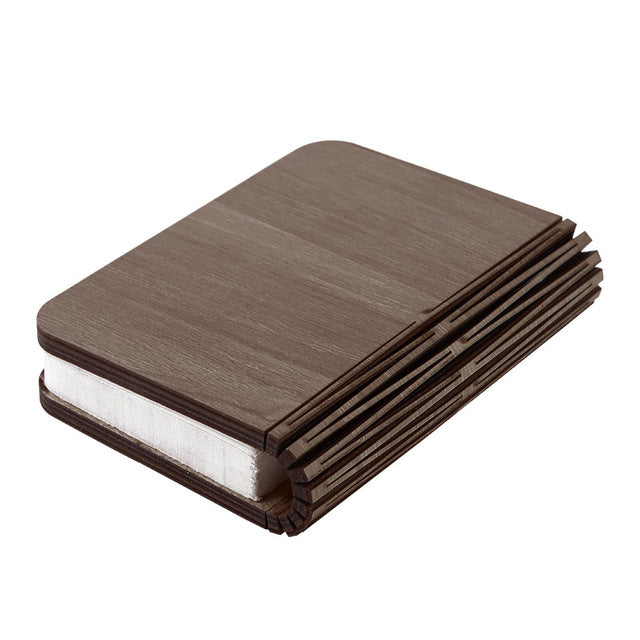 LED Foldable Wooden Book Lamp