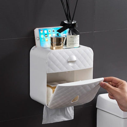 ToiletStation™ Premium Wall Mount Toilet Paper Holder with Shelf