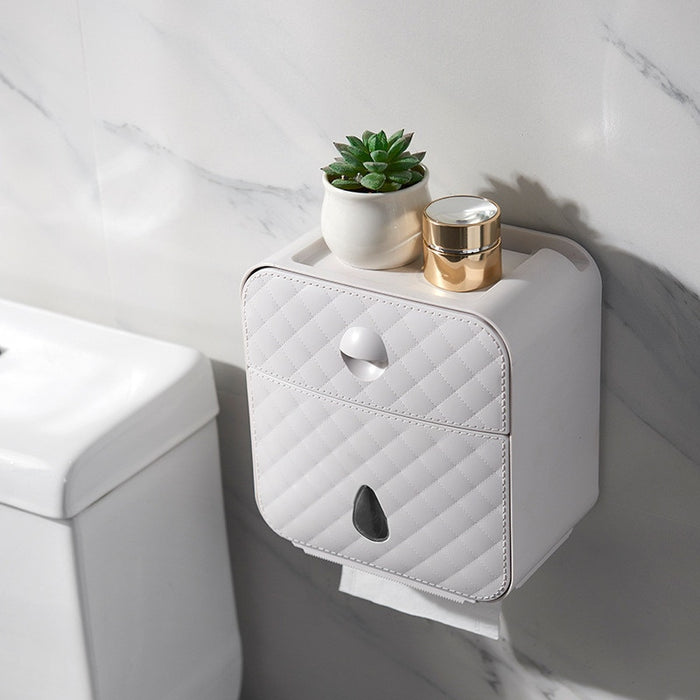 ToiletStation™ Premium Wall Mount Toilet Paper Holder with Shelf
